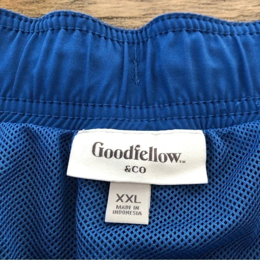 NWT Goodfellow‎ & Co Mens XXL Navy Blue 9” Inseam Board Shorts Swimwear Lined